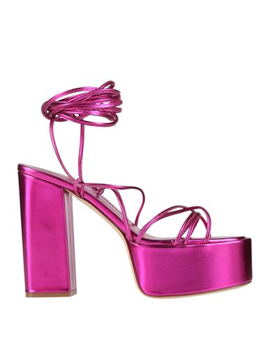 Paris Texas Woman Sandals Fuchsia Size 6 Leather In Pink