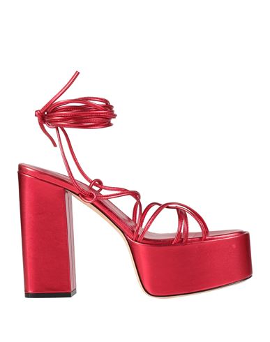 Paris Texas Woman Thong Sandal Red Size 8 Leather