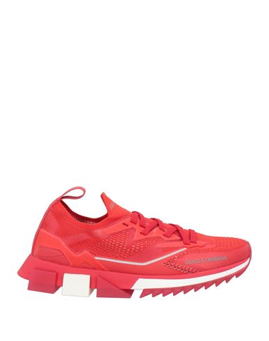 Dolce & Gabbana Man Sneakers Red Size 9 Polyester, Viscose In Red