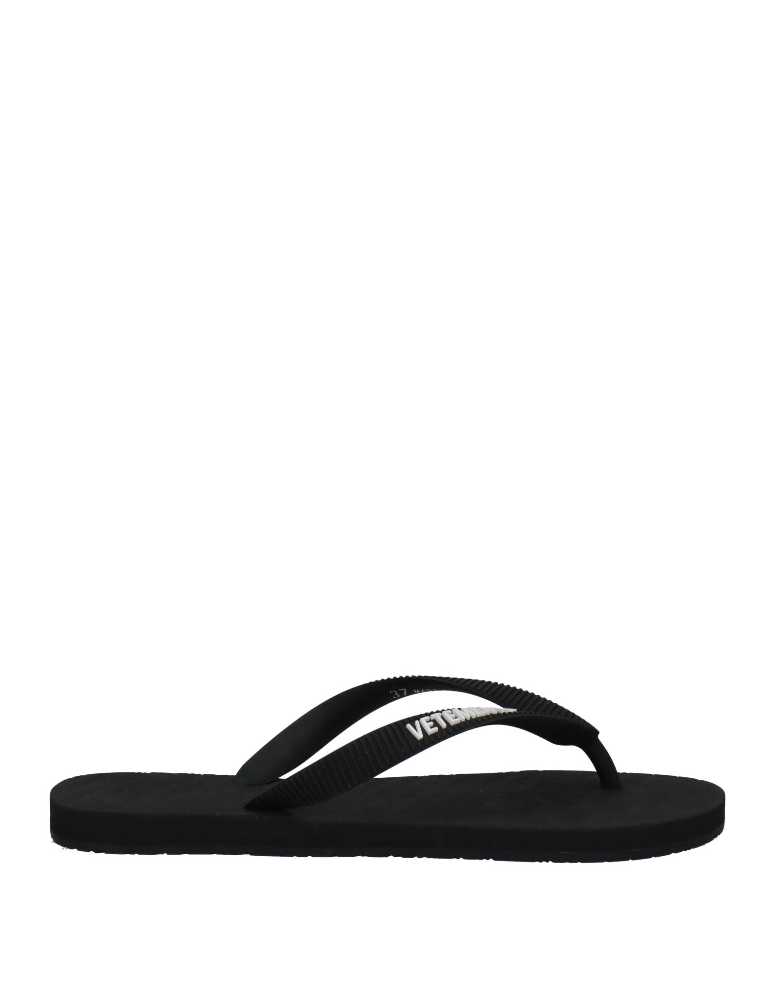 Shop Vetements Woman Thong Sandal Black Size 8 Rubber