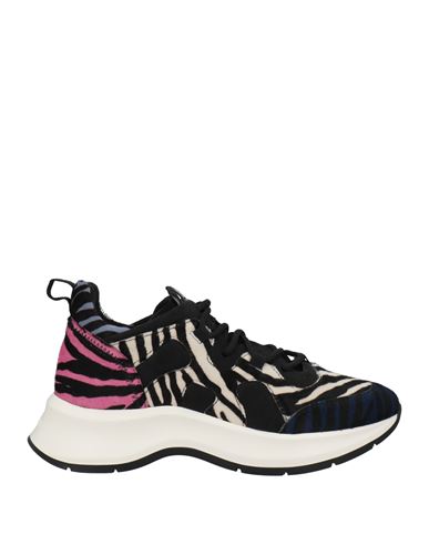 Hogan Woman Sneakers Black Size 7 Calfskin In Black