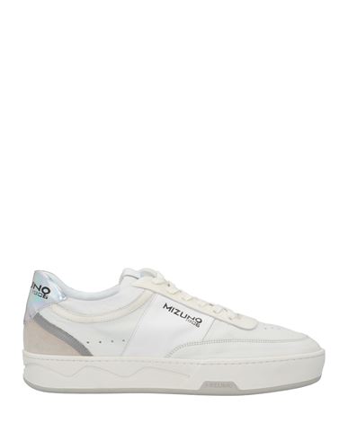 Mizuno Man Sneakers White Size 11 Soft Leather, Textile Fibers