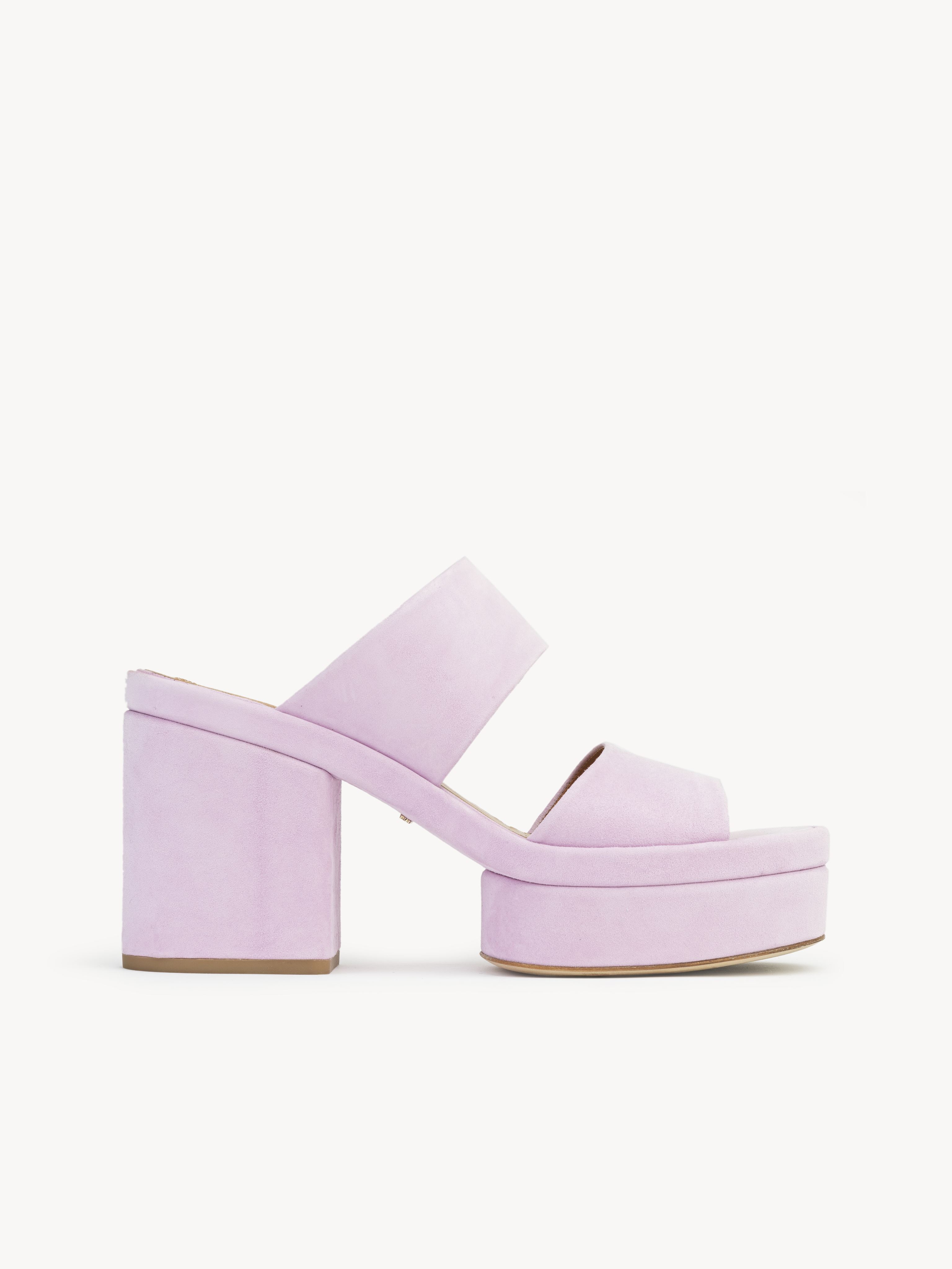 Chloé Purple Odina 65 Suede Sandals In Purple
