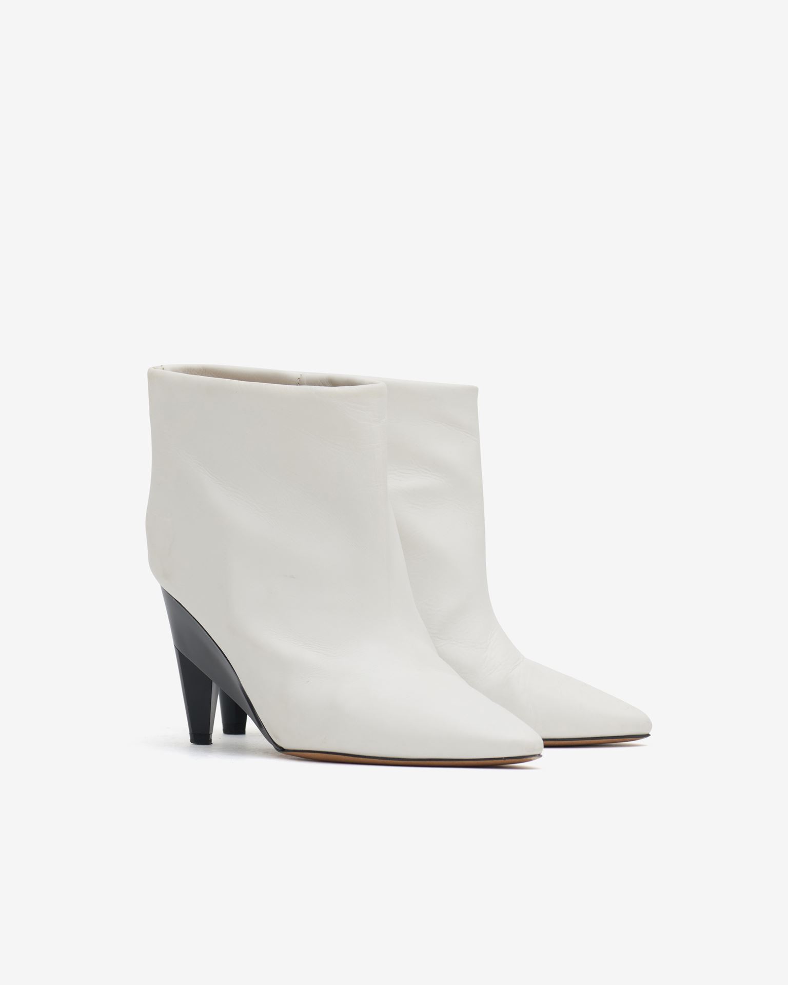 Isabel Marant, Dylvee Leather Low Boots - Women - White