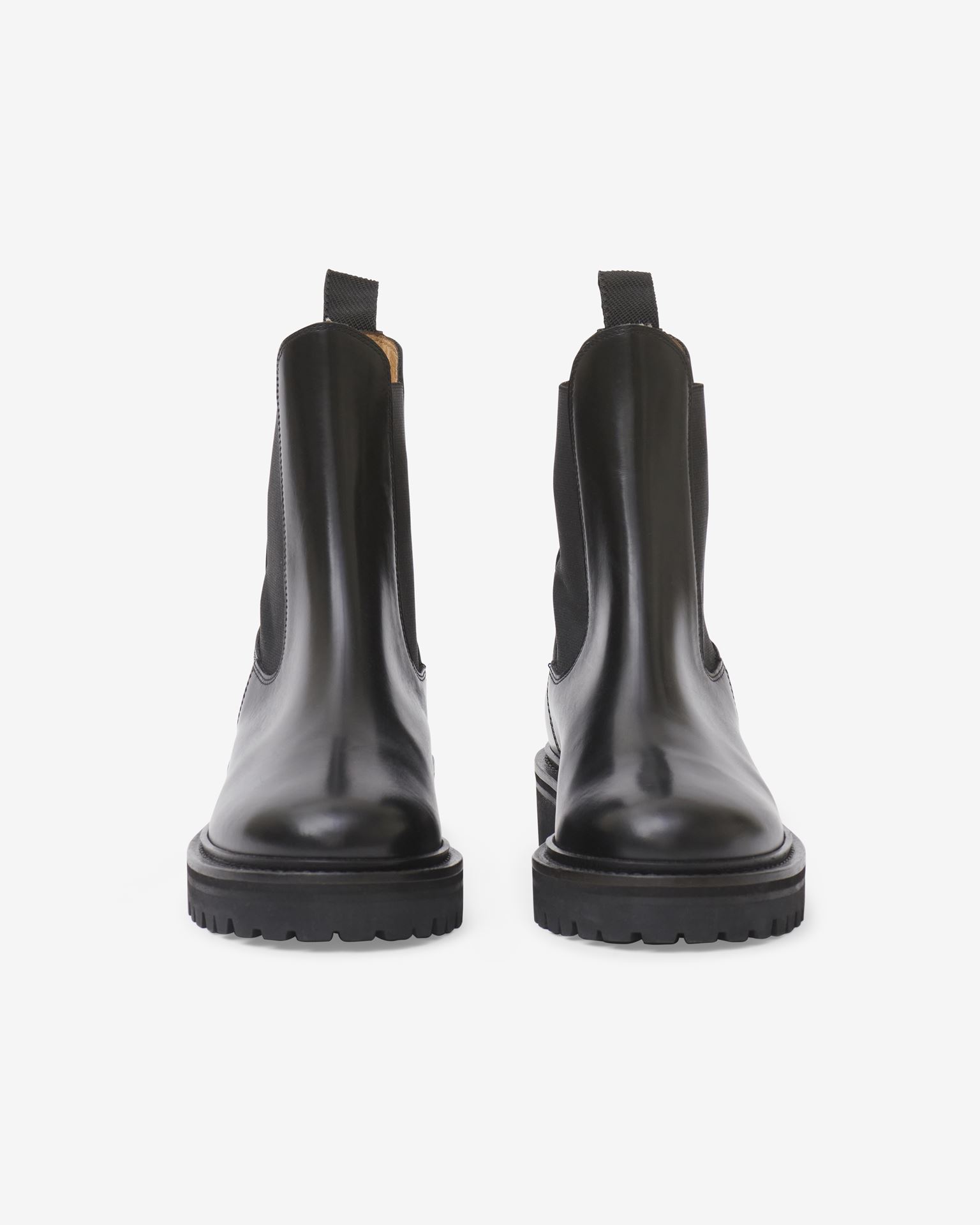 Shop Isabel Marant Castay Chelsea Leather Boots In Black