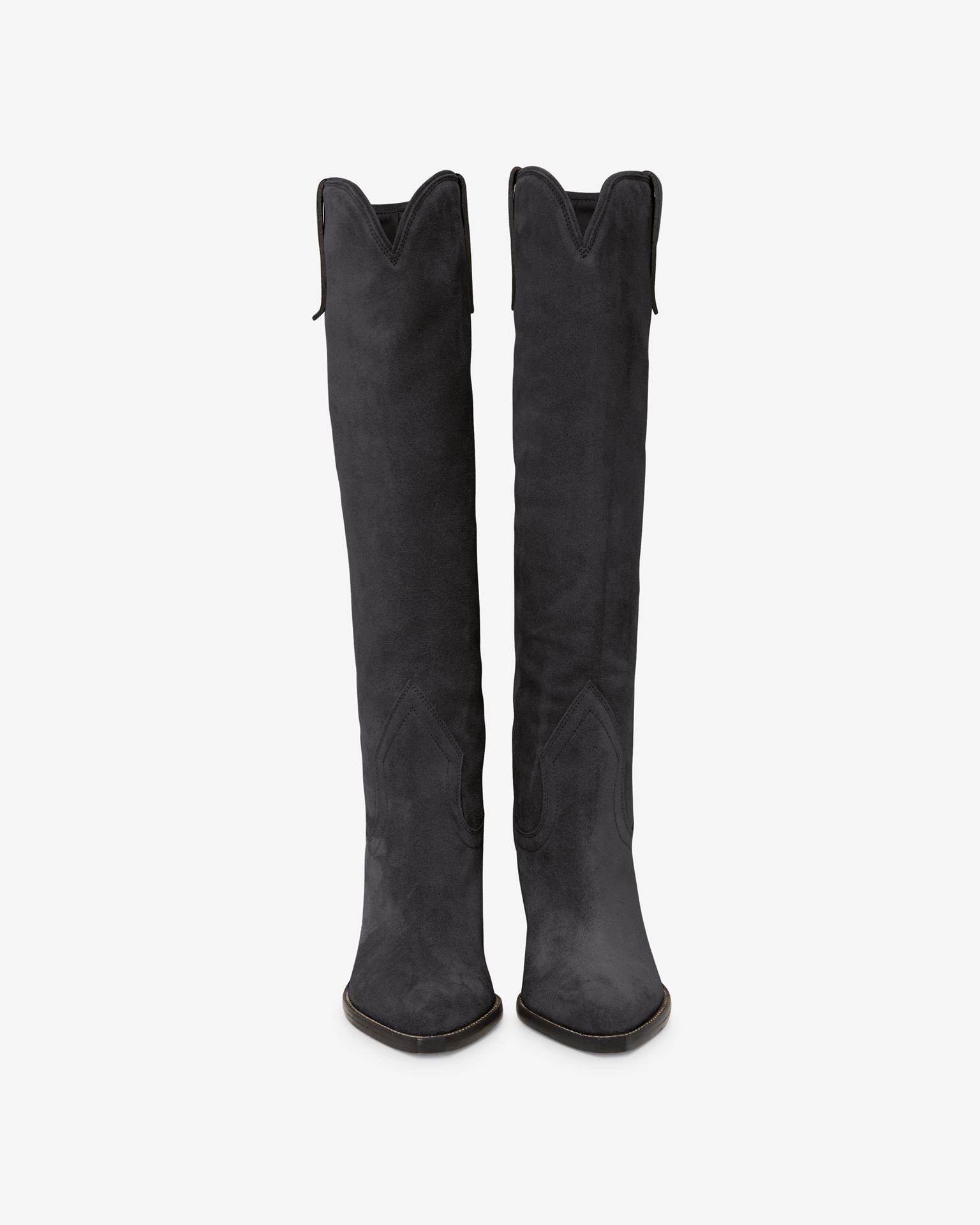 Isabel Marant Lomero Suede Leather Boots In Grey