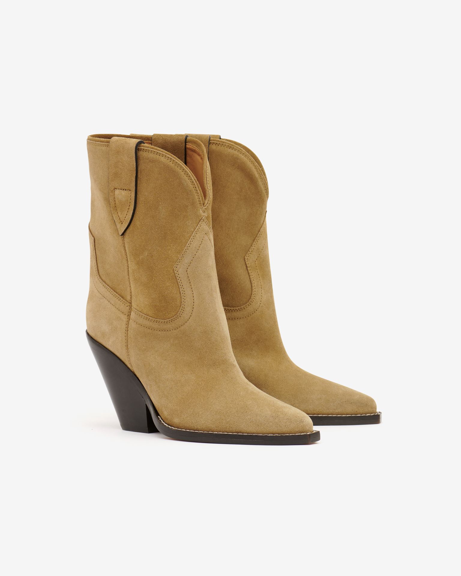 Isabel Marant, Leyane Calf Suede Leather Low Boots - Women - Brown