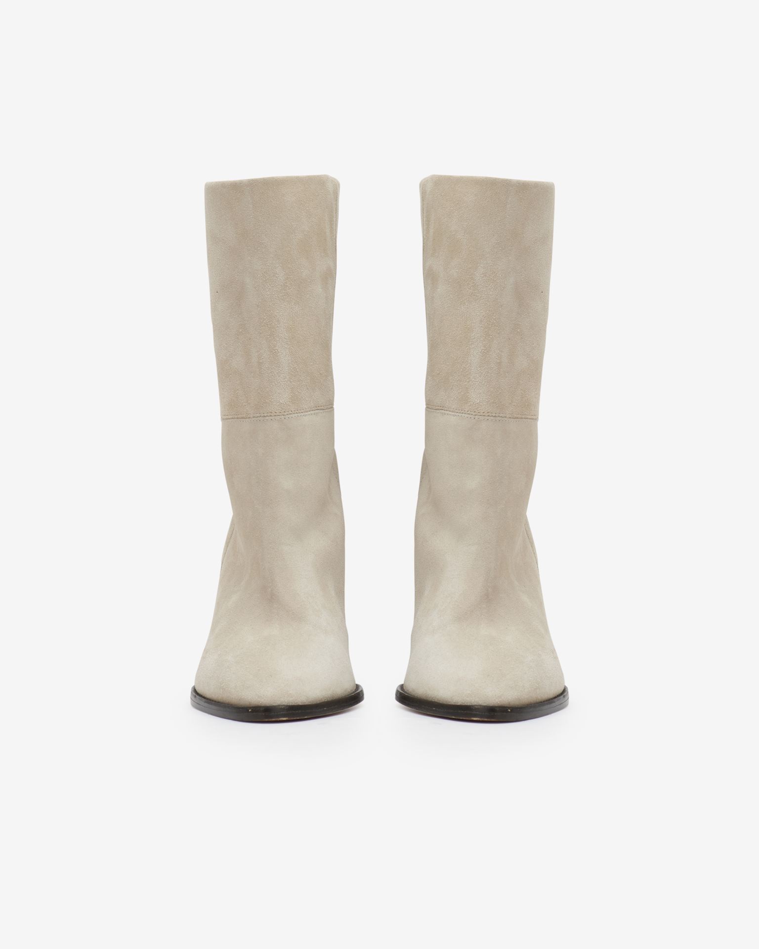 Isabel Marant Rouxa Suede Leather Boots In White