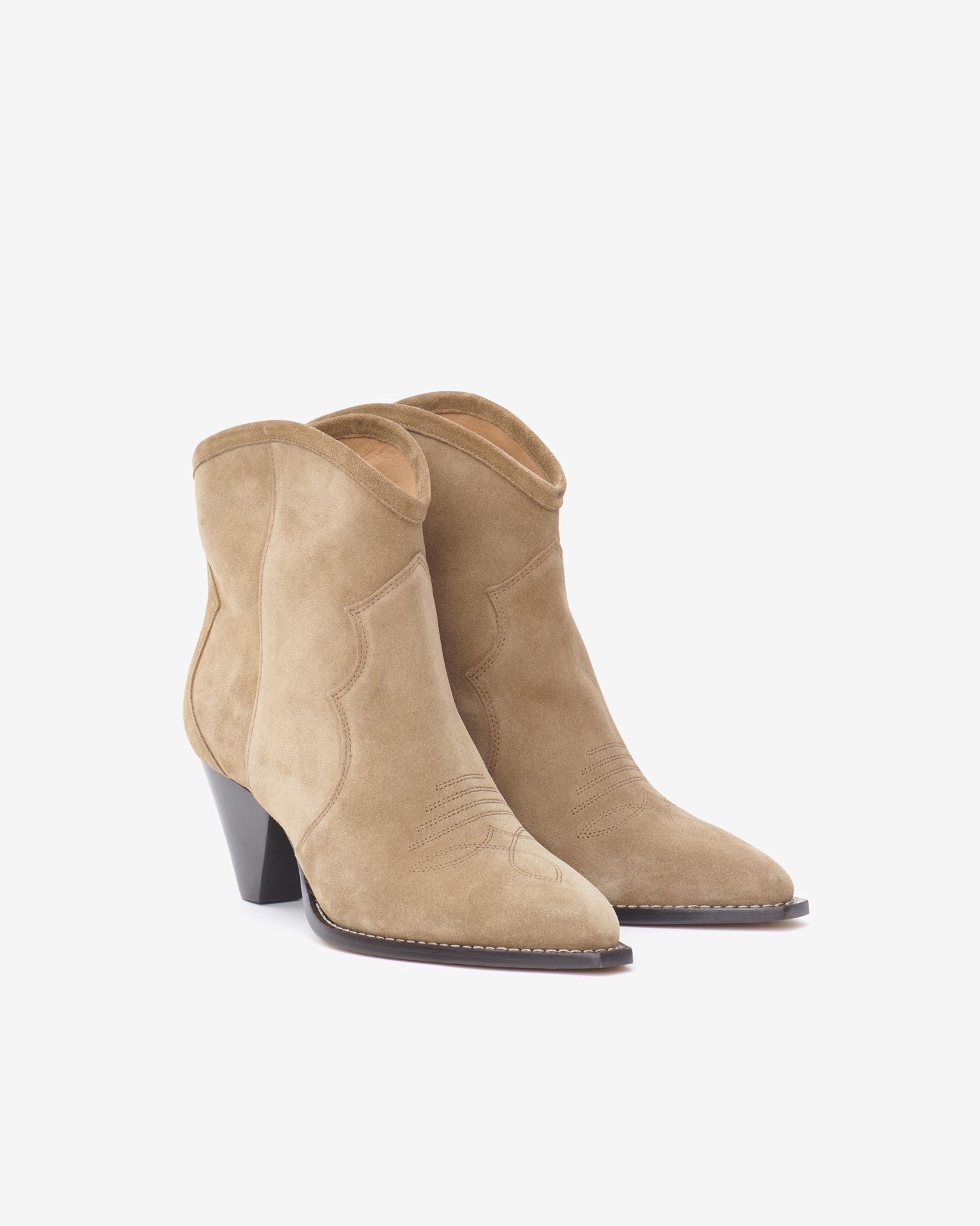 Isabel Marant, Darizo Calf Suede Leather Low Boots - Women - Brown