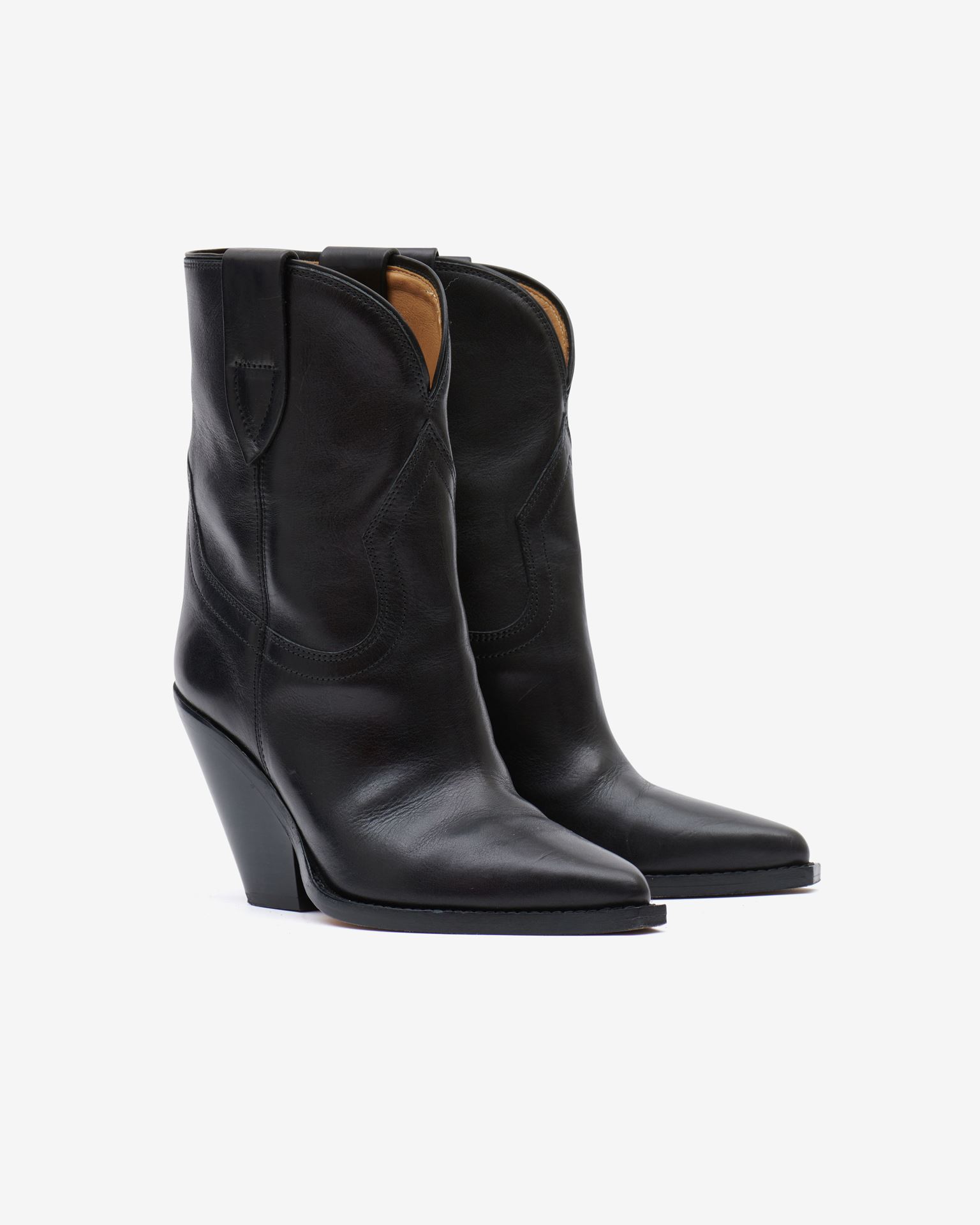 Isabel Marant, Leyane Calf Leather Low Boots - Women - Black