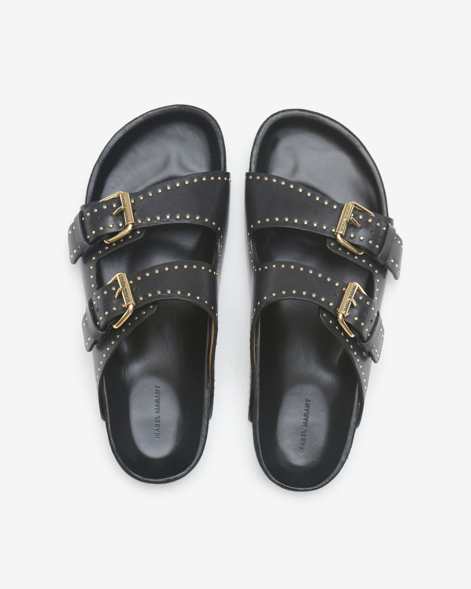 Shop Isabel Marant Lennyo Buckle Sandals In Black