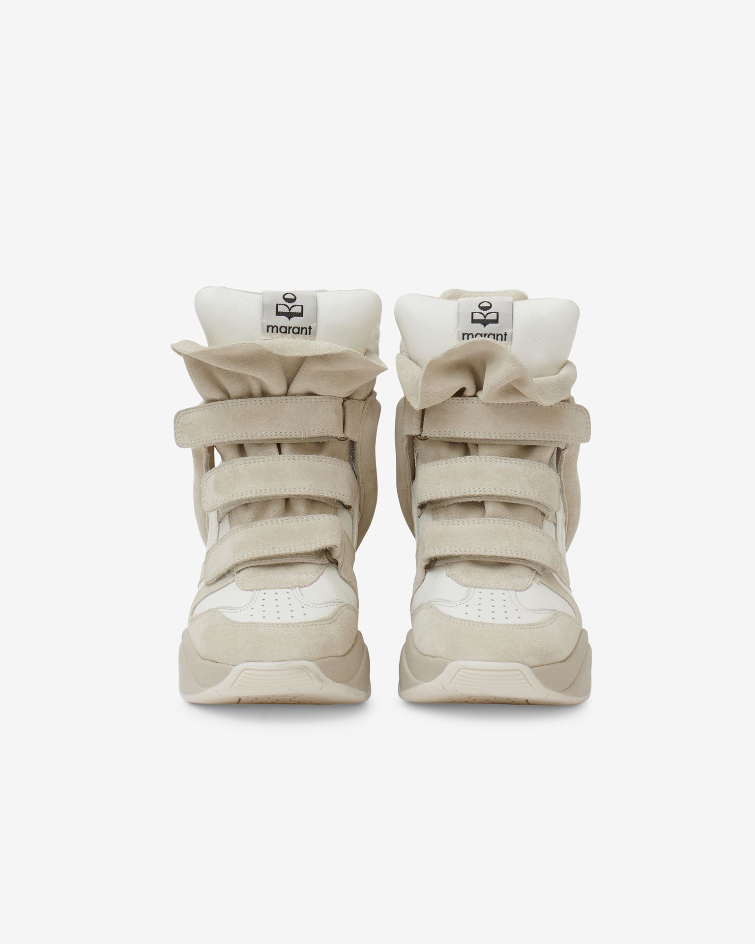 Isabel Marant Balskee Suede Sneakers In White