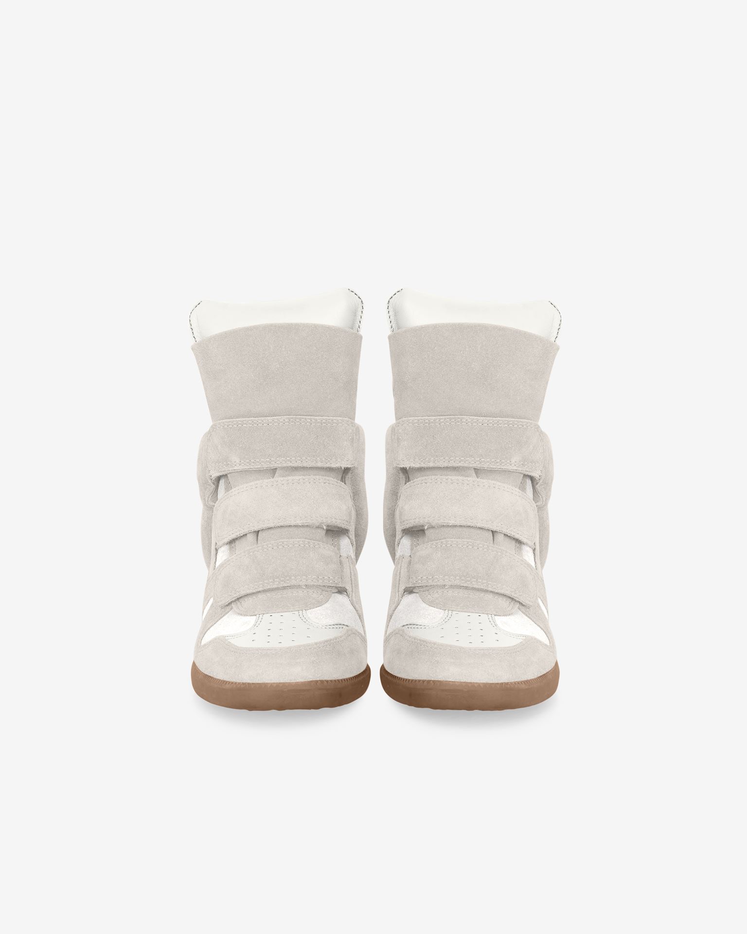 Shop Isabel Marant Bekett Suede Sneakers In White
