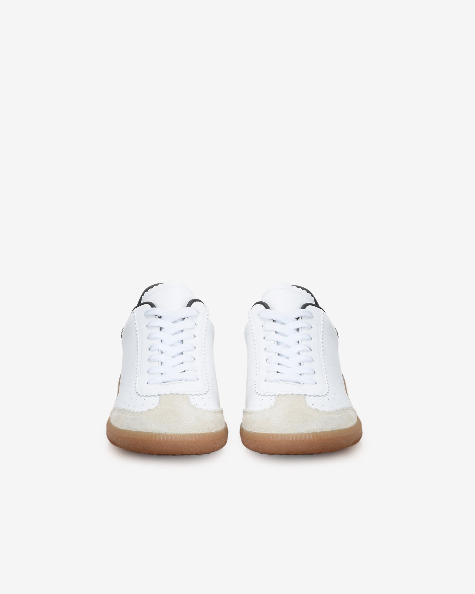 Shop Isabel Marant Bryce Leather Sneakers In White