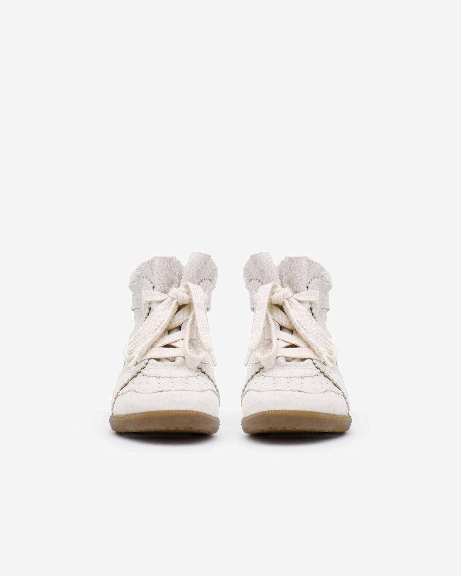 Shop Isabel Marant Bobby Suede Sneakers In White