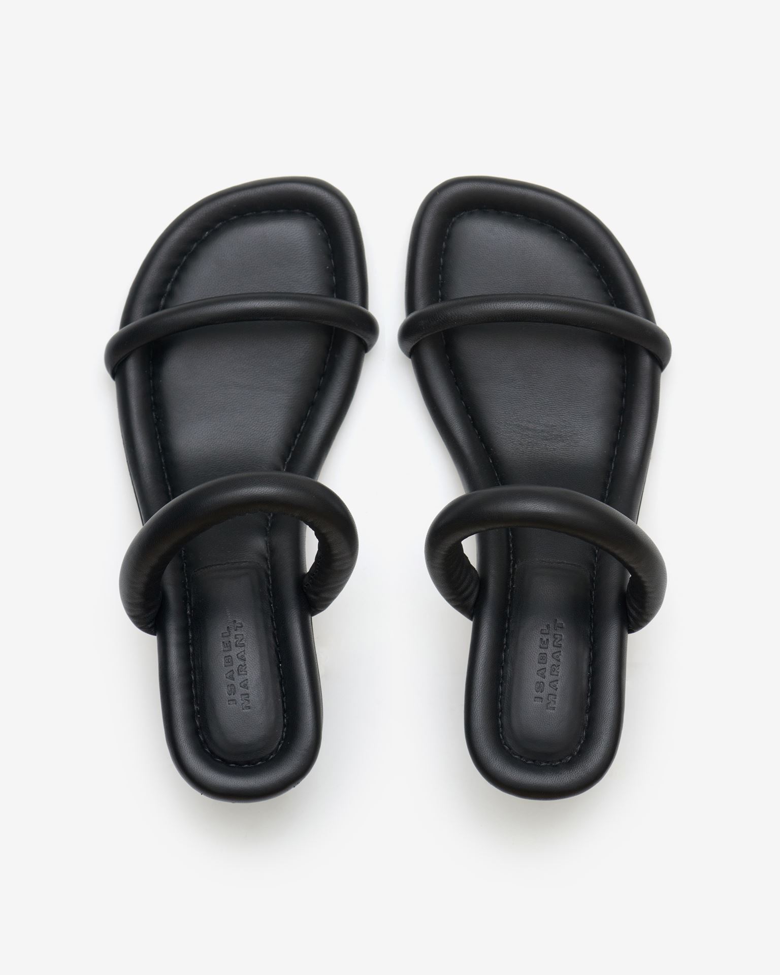 Shop Isabel Marant Raree Leather Sandals In Black