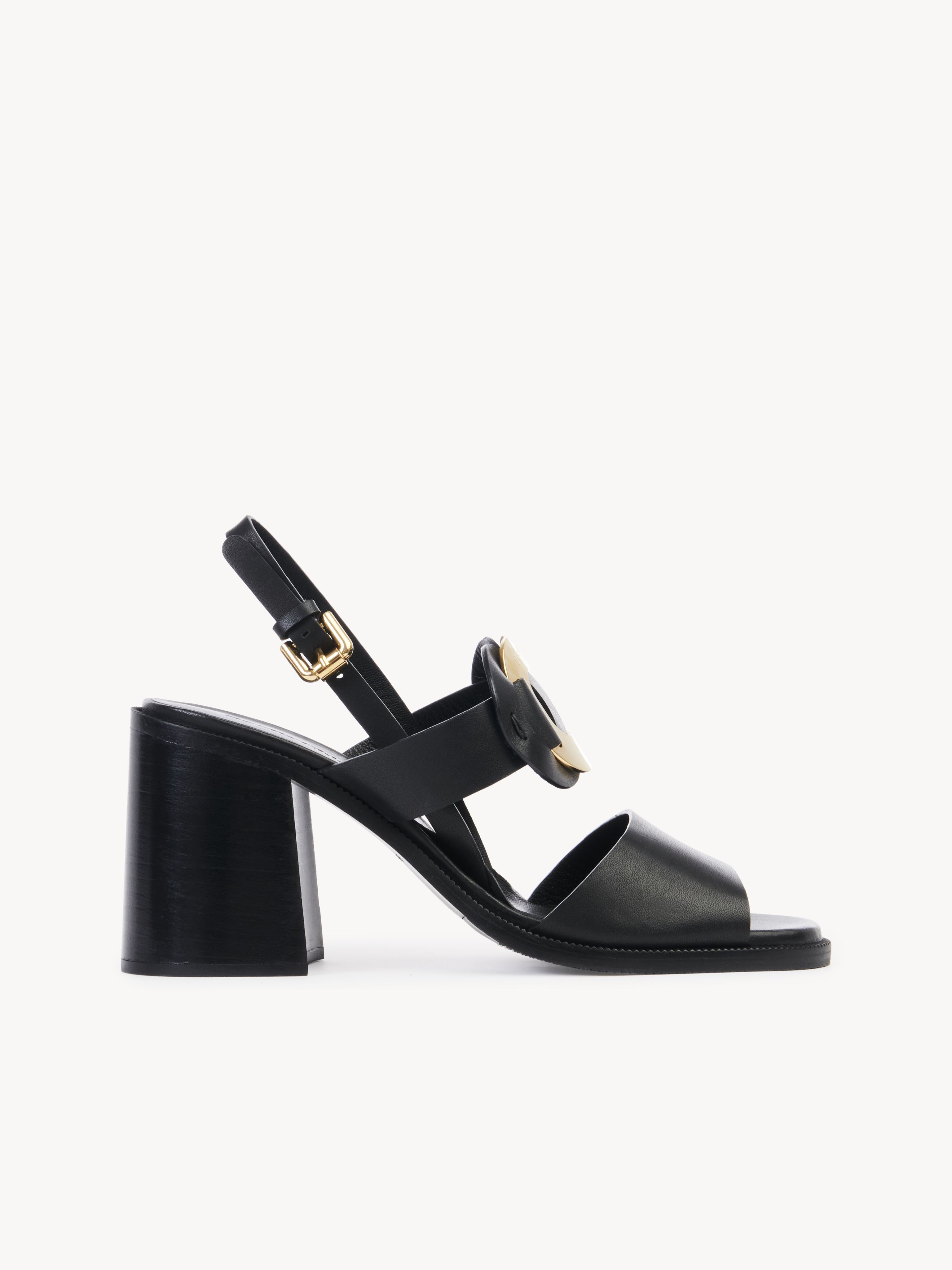 SEE BY CHLOÉ CHANY HIGH-HEEL SANDAL BLACK SIZE 6 100% CALF-SKIN LEATHER