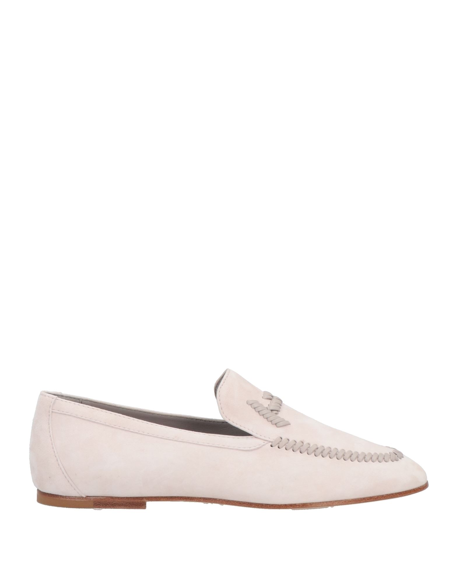 Shop Tod's Woman Loafers Ivory Size 10 Soft Leather In White