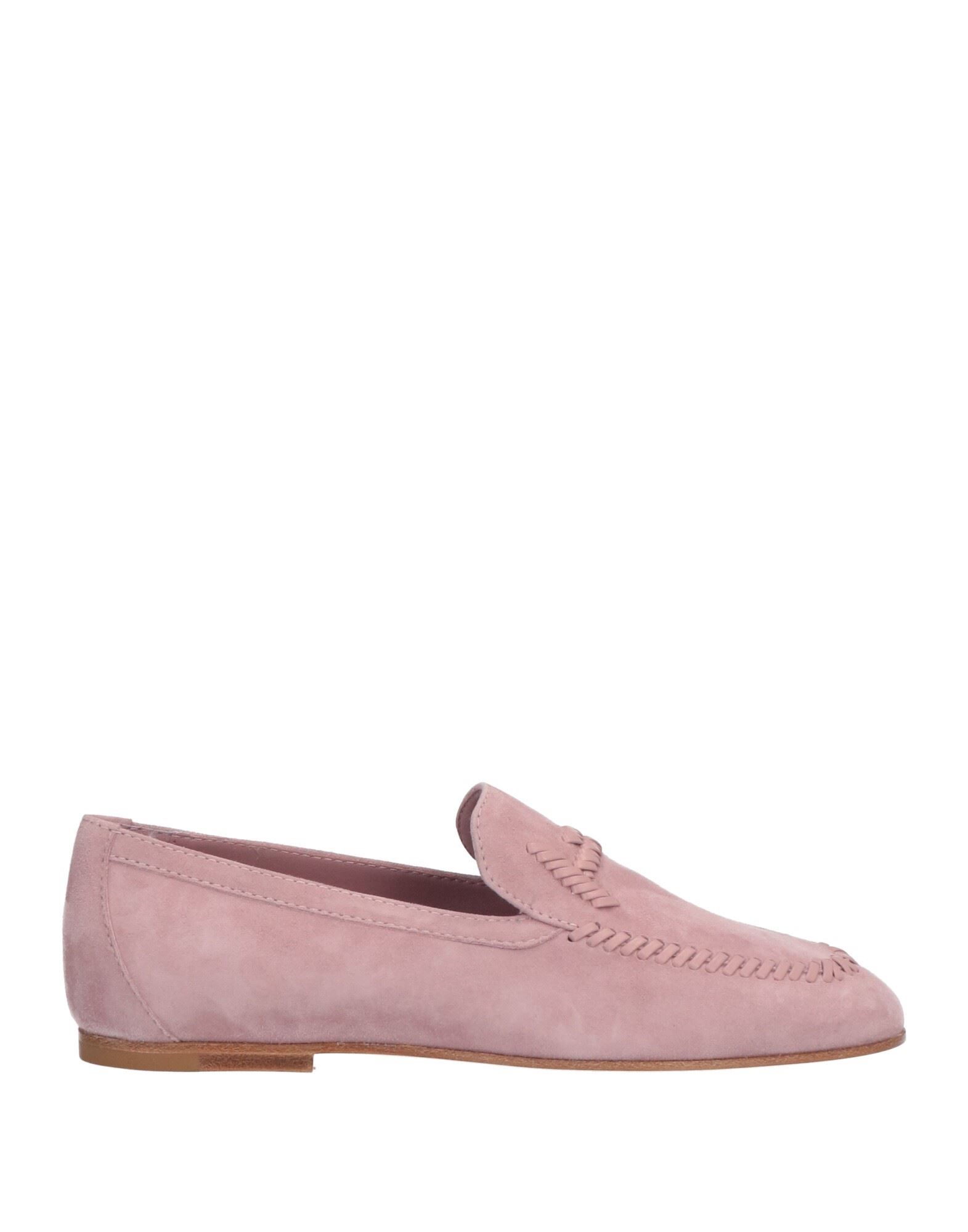 TOD'S TOD'S WOMAN LOAFERS ANTIQUE ROSE SIZE 5.5 LEATHER 