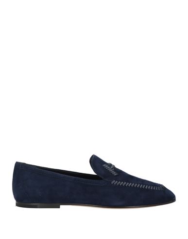 Tod's Woman Loafers Navy Blue Size 10 Soft Leather