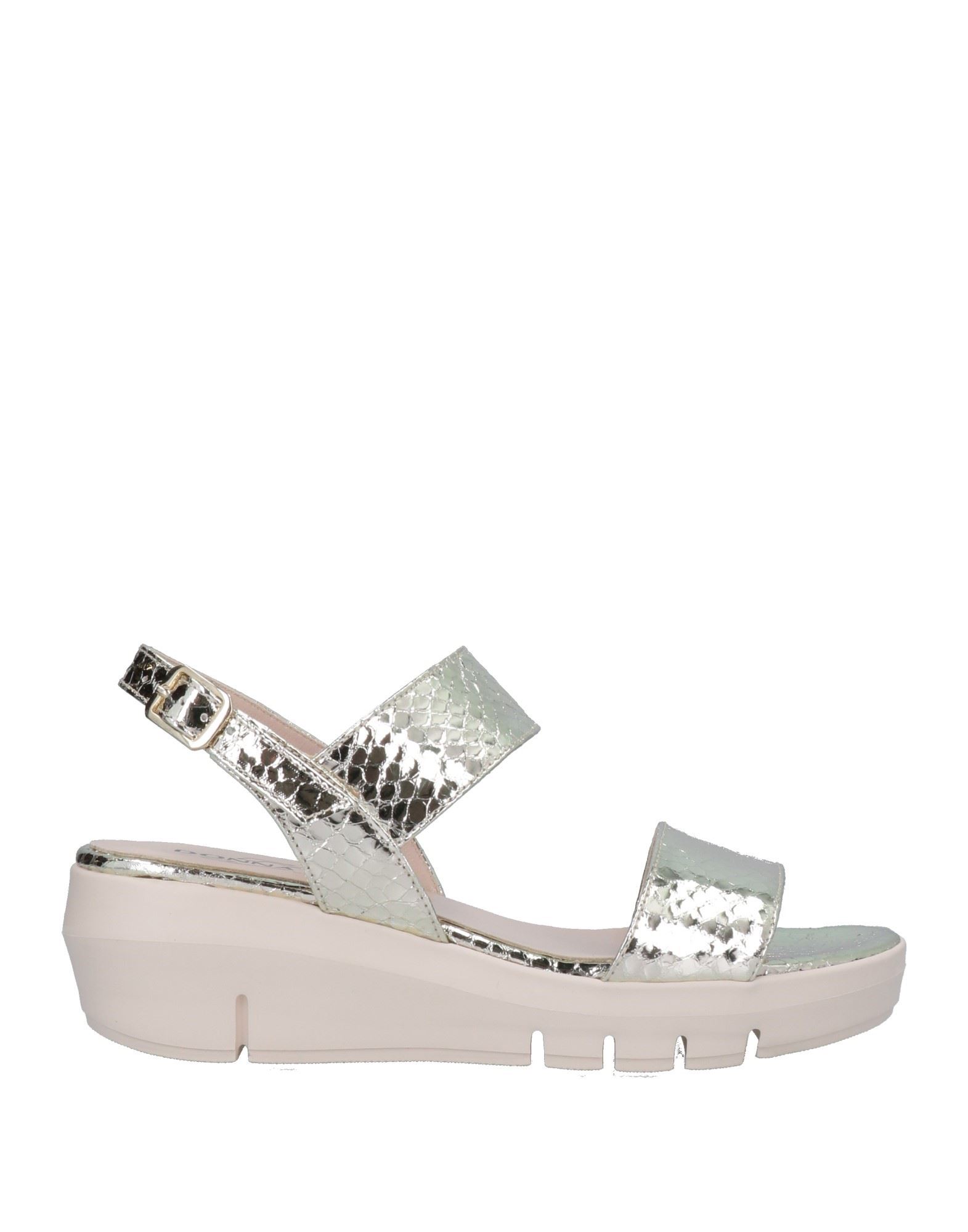 Donna Soft Sandals In Platinum