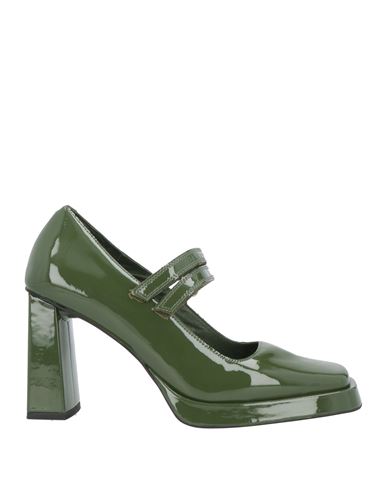 Jeffrey Campbell Woman Pumps Military Green Size 6 Soft Leather