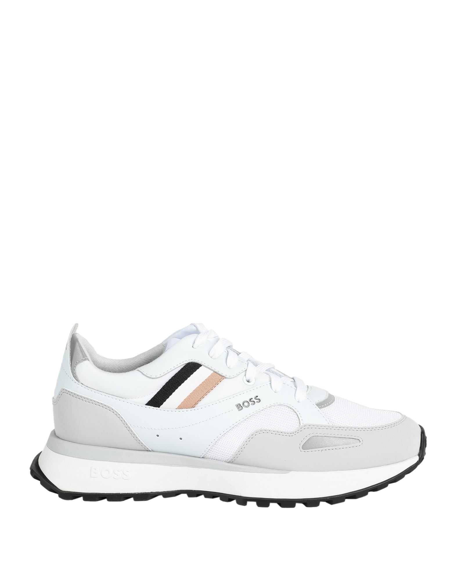 スニーカー BOSS Mixed-material trainers with signature-stripe detail Hugo Boss Mixed-material Trainers With Signature Stripe In