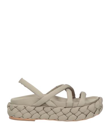 Paloma Barceló Woman Sandals Green Size 9 Textile Fibers