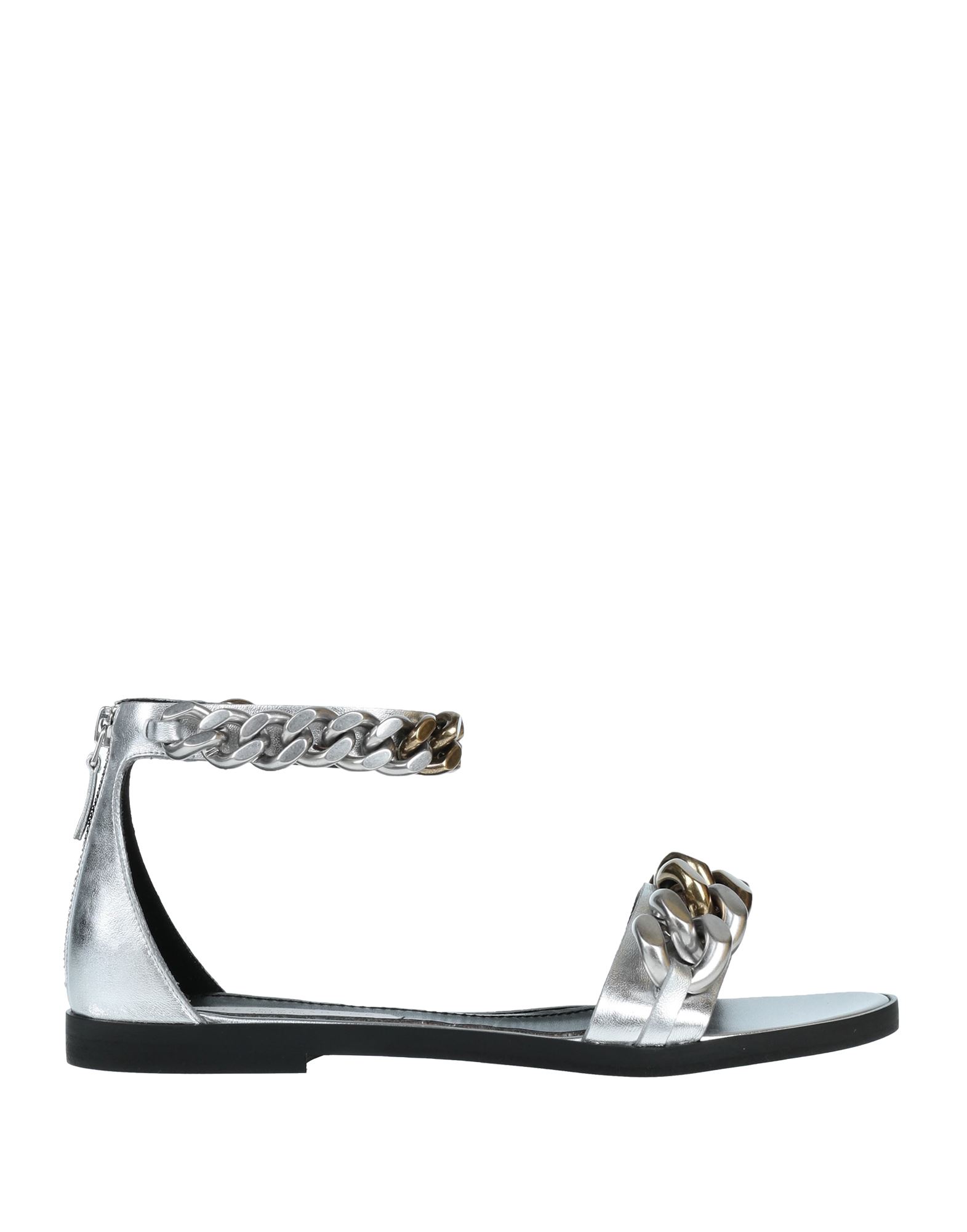 Shop Stella Mccartney Woman Sandals Silver Size 7 Textile Fibers