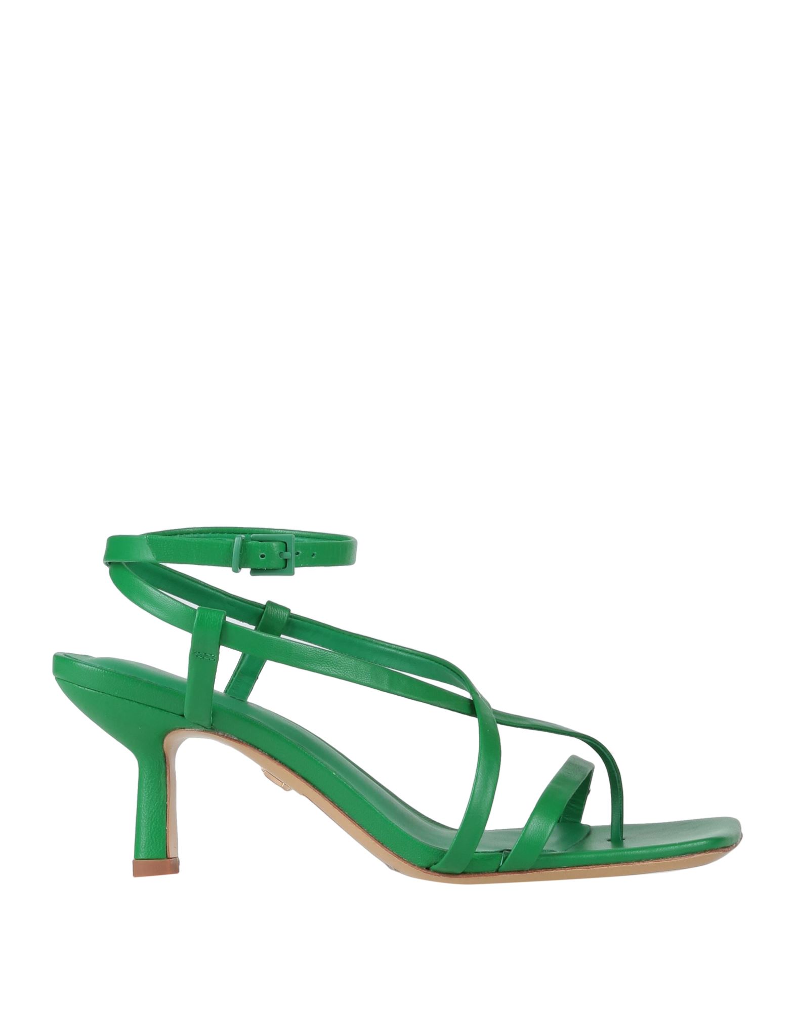 Lola Cruz Toe Strap Sandals In Green