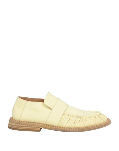 Marsèll Round-toe Ruched Leather Loafers In Yellow