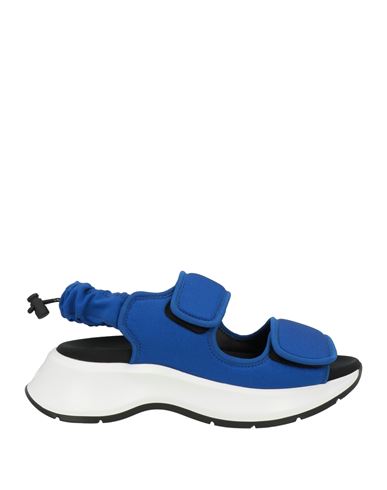 Hogan Woman Sandals Bright Blue Size 6.5 Textile Fibers