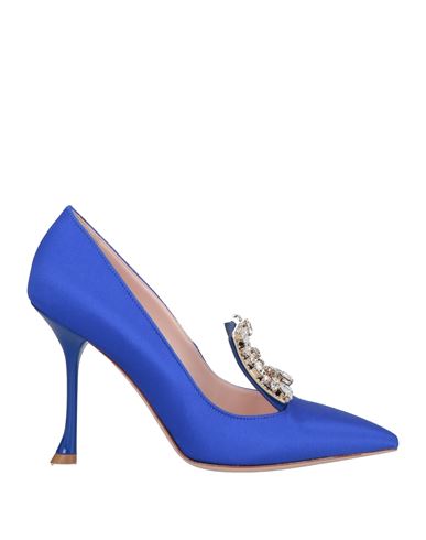 Roger Vivier Woman Pumps Bright Blue Size 8 Textile Fibers In Blue