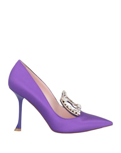 Roger Vivier Woman Pumps Purple Size 8 Textile Fibers In Purple