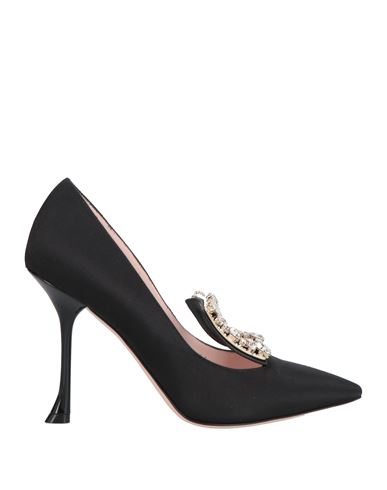 Roger Vivier Woman Pumps Black Size 8 Textile Fibers In Black