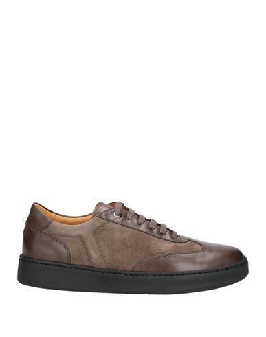 A.testoni A. Testoni Man Sneakers Dark Brown Size 8.5 Calfskin