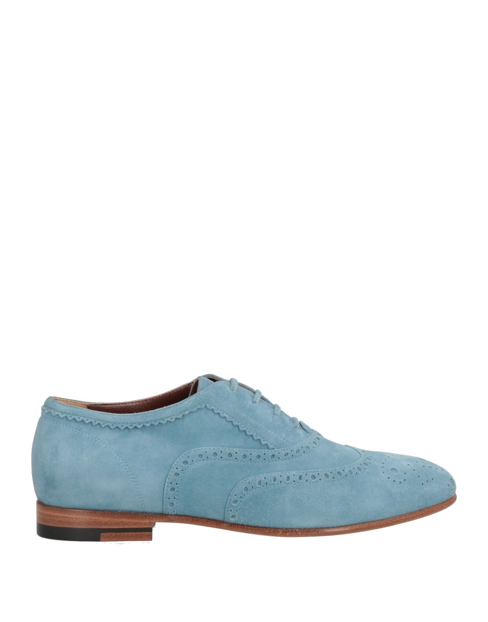 A.testoni Lace-up Shoes In Sky Blue