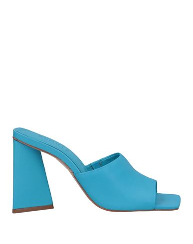 Schutz Woman Sandals Azure Size 5.5 Soft Leather In Blue