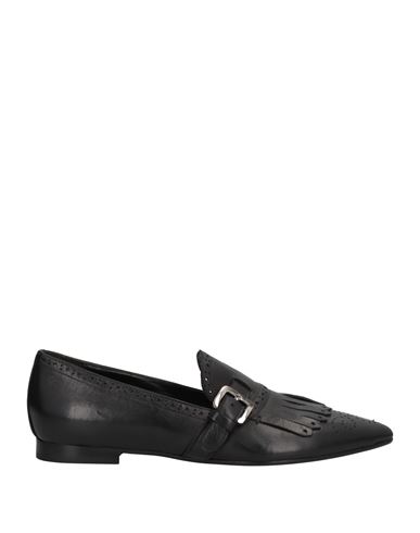 Duccio Del Duca Woman Loafers Black Size 8 Soft Leather