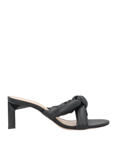 Schutz Woman Sandals Black Size 8 Textile Fibers