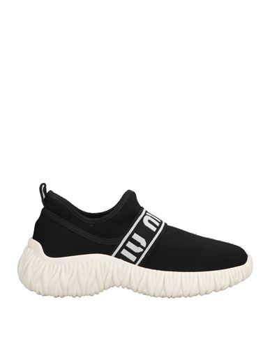 Miu Miu Women's Calzature Donna Slip On Sneakers In Black