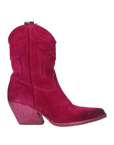 Elena Iachi Woman Ankle Boots Magenta Size 7 Leather