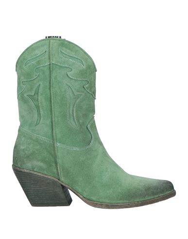 Elena Iachi Woman Ankle Boots Military Green Size 10 Textile Fibers