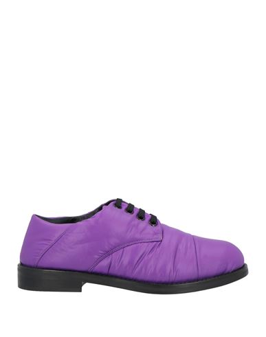 Marni Man Lace-up Shoes Purple Size 11 Textile Fibers