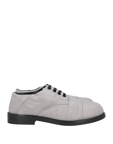 Marni Man Lace-up Shoes Light Grey Size 11 Textile Fibers In Gray