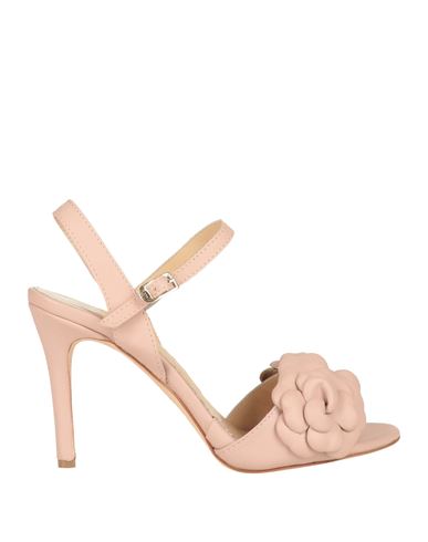 L'arianna Woman Sandals Blush Size 10 Soft Leather In Pink