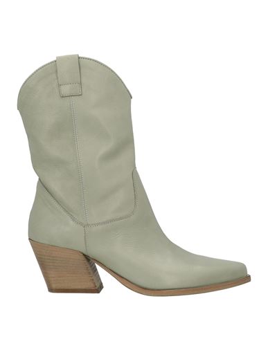 Lemaré Woman Ankle Boots Sage Green Size 10 Leather In Green