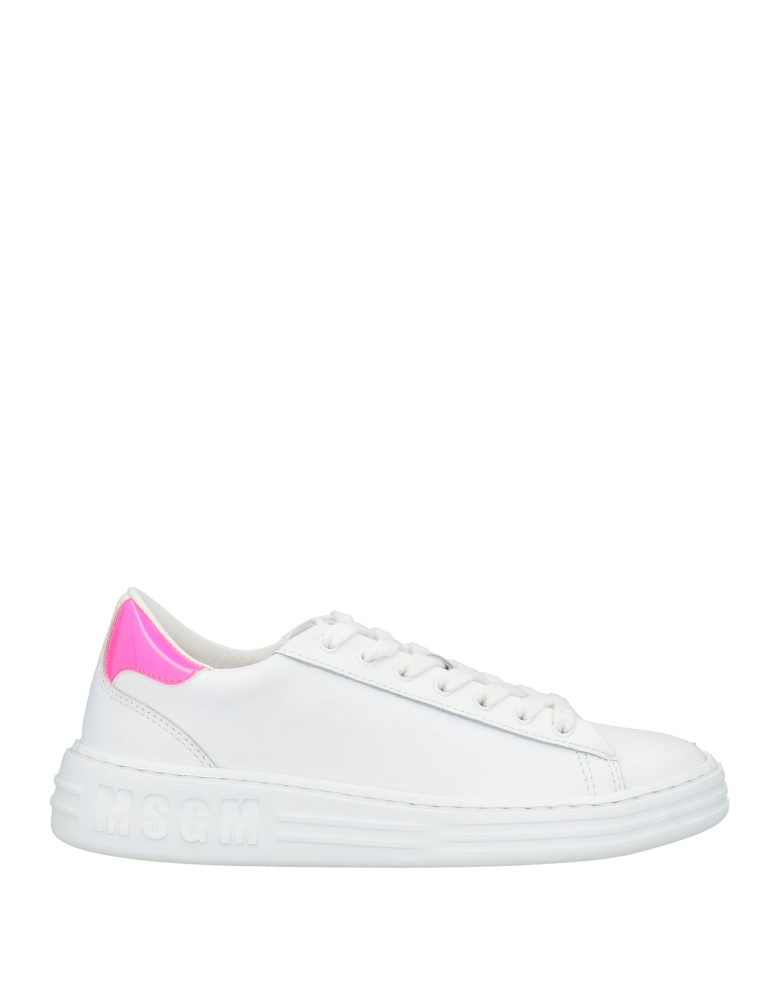 Shop Msgm Woman Sneakers White Size 6 Soft Leather