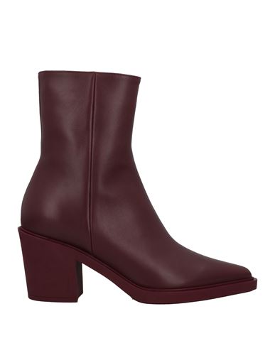 Gianvito Rossi Woman Ankle Boots Burgundy Size 6.5 Calfskin In Red
