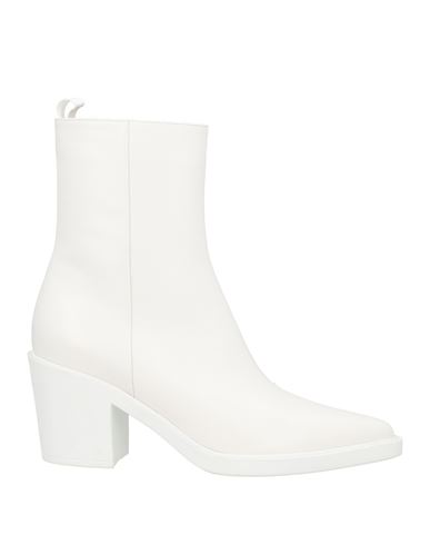 Gianvito Rossi Woman Ankle Boots White Size 9.5 Calfskin